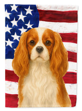 Load image into Gallery viewer, Blenheim Cavalier Spaniel American Flag Garden Flag