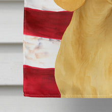 Load image into Gallery viewer, Cream Dachshund American Flag House Flag