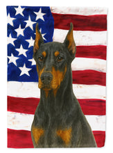 Load image into Gallery viewer, Doberman Pinscher American Flag House Flag