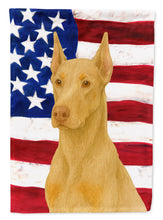 Load image into Gallery viewer, Fawn Doberman Pinscher American Flag House Flag