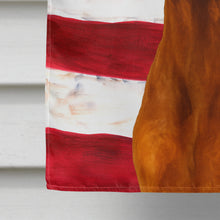 Load image into Gallery viewer, Red Doberman Pinscher American Flag House Flag