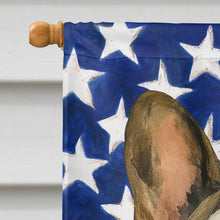Load image into Gallery viewer, Pied French Bulldog American Flag House Flag