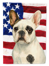 Load image into Gallery viewer, Pied French Bulldog American Flag House Flag