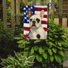 Load image into Gallery viewer, Pied French Bulldog American Flag Garden Flag
