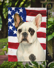 Load image into Gallery viewer, Pied French Bulldog American Flag Garden Flag