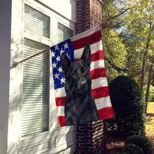 Load image into Gallery viewer, Black German Shepherd American Flag House Flag