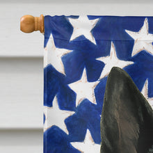 Load image into Gallery viewer, Black German Shepherd American Flag House Flag