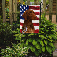 Load image into Gallery viewer, Liver German Shorthaired Pointer American Flag Garden Flag