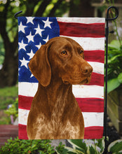 Load image into Gallery viewer, Liver German Shorthaired Pointer American Flag Garden Flag