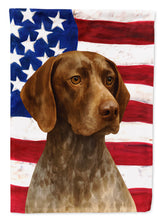 Load image into Gallery viewer, Roan German Shorthaired Pointer American Flag House Flag