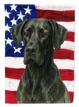 Load image into Gallery viewer, Black Great Dane American Flag House Flag