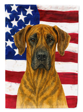 Load image into Gallery viewer, Brindle Great Dane American Flag House Flag