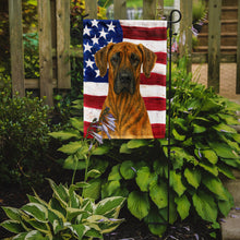 Load image into Gallery viewer, Brindle Great Dane American Flag Garden Flag