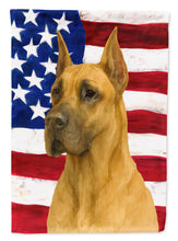 Load image into Gallery viewer, Fawn Great Dane American Flag Garden Flag
