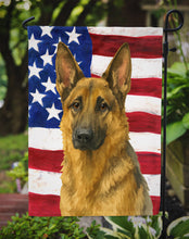 Load image into Gallery viewer, Sable German Shepherd American Flag Garden Flag