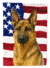 Load image into Gallery viewer, Sable German Shepherd American Flag Garden Flag