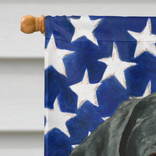 Load image into Gallery viewer, Black Labrador Retriever American Flag House Flag