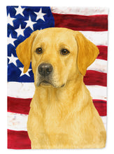 Load image into Gallery viewer, Yellow Labrador Retriever American Flag House Flag