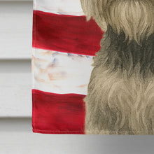 Load image into Gallery viewer, Black and Silver Schnauzer American Flag House Flag