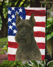 Load image into Gallery viewer, Black Schnauzer American Flag Garden Flag