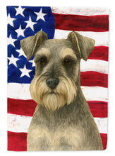 Load image into Gallery viewer, Schnauzer American Flag House Flag