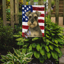 Load image into Gallery viewer, Schnauzer American Flag Garden Flag