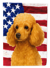 Load image into Gallery viewer, Apricot Miniature Poodle American Flag Garden Flag