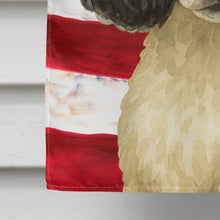 Load image into Gallery viewer, Parti Miniature Poodle American Flag House Flag