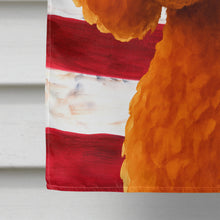 Load image into Gallery viewer, Red Miniature Poodle American Flag House Flag
