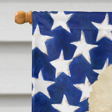 Load image into Gallery viewer, White Miniature Poodle American Flag House Flag