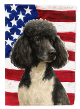 Load image into Gallery viewer, Parti Standard Poodle American Flag House Flag