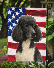Load image into Gallery viewer, Parti Standard Poodle American Flag Garden Flag