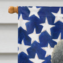 Load image into Gallery viewer, Silver Standard Poodle American Flag House Flag