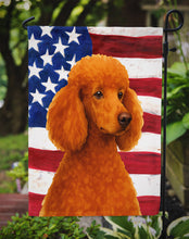 Load image into Gallery viewer, Red Standard Poodle American Flag Garden Flag
