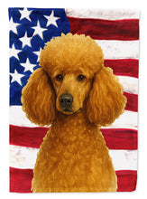 Load image into Gallery viewer, Apricot Standard Poodle American Flag Garden Flag
