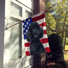 Load image into Gallery viewer, Black Standard Poodle American Flag House Flag