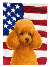 Load image into Gallery viewer, Apricot Toy Poodle American Flag House Flag