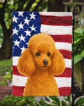 Load image into Gallery viewer, Apricot Toy Poodle American Flag Garden Flag