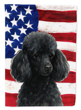 Load image into Gallery viewer, Black Toy Poodle American Flag Garden Flag