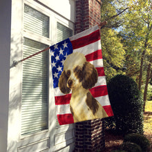 Load image into Gallery viewer, Parti Toy Poodle American Flag House Flag