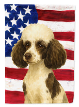 Load image into Gallery viewer, Parti Toy Poodle American Flag House Flag