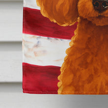 Load image into Gallery viewer, Red Toy Poodle American Flag House Flag