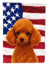 Load image into Gallery viewer, Red Toy Poodle American Flag House Flag