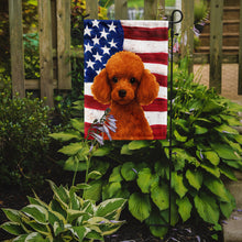 Load image into Gallery viewer, Red Toy Poodle American Flag Garden Flag
