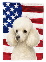 Load image into Gallery viewer, White Toy Poodle American Flag House Flag
