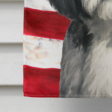 Load image into Gallery viewer, Black and White Shih Tzu American Flag House Flag