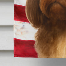Load image into Gallery viewer, Liver Shih Tzu American Flag House Flag