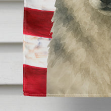 Load image into Gallery viewer, Gray and White Siberian Husky American Flag House Flag