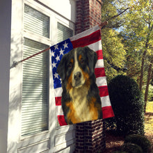 Load image into Gallery viewer, Bernese Mountain Dog American Flag House Flag