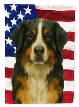 Load image into Gallery viewer, Bernese Mountain Dog American Flag House Flag
